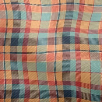 Orange Scotch Plaid Dobby