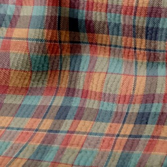 Orange Scotch Plaid Terry