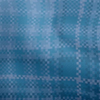 Blue Fine Plaid Dobby