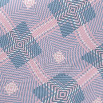 Pink And Blue Braid Twill