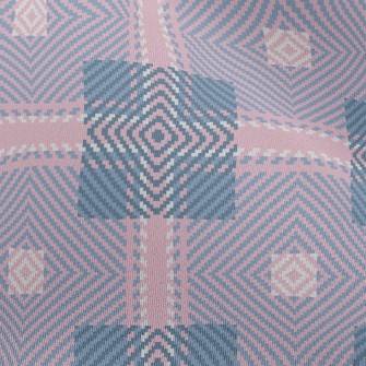 Pink And Blue Braid Chiffon