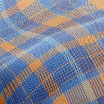 Ocean Blue Check Performance Linen