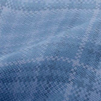Blue Fine Plaid Performance Linen