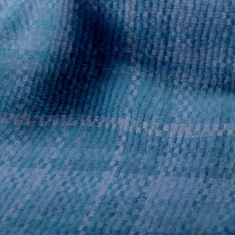 Blue Fine Plaid Terry