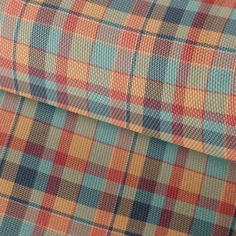 Orange Scotch Plaid Waterproof Oxford