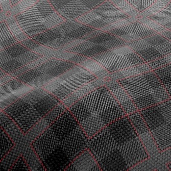 Black Woven Plaid Performance Linen