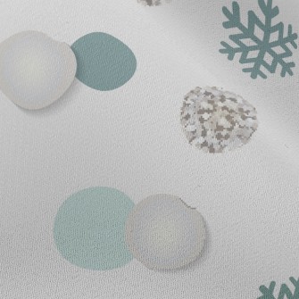 Bright Snowflake Dots Chiffon