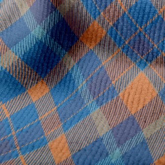 Ocean Blue Check Terry
