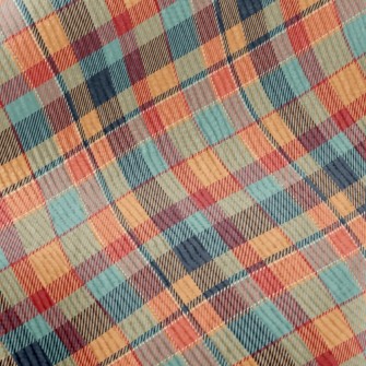 Orange Scotch Plaid Standard Corduroy