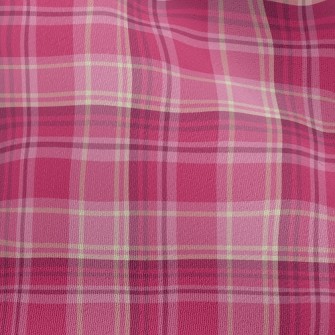 Sweet Pink Plaid Chiffon