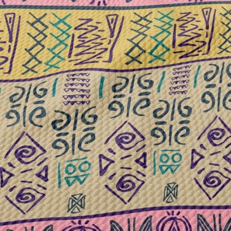 Ancient Chinese Characters Birdseye Piqué