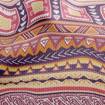 Tribal Pattern Athletic Mesh Flat Back
