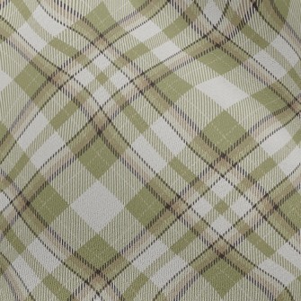 Green Plaid Cross Chiffon