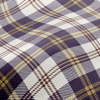 Elegant Purple Plaid Performance Linen