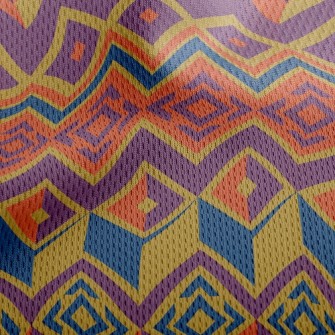 Lines And Triangles Abstract I Athletic Mesh Flat Back