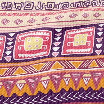 Tribal Pattern Birdseye Piqué