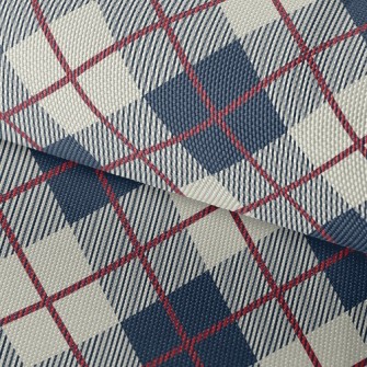 Blue Scotch Plaid Waterproof Oxford