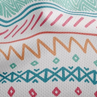 Tribal Drawings Athletic Mesh Flat Back