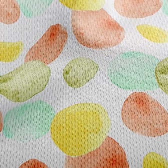 Watercolor Dots Athletic Mesh Flat Back