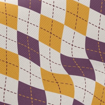 Purple And Yellow Rhombus Twill