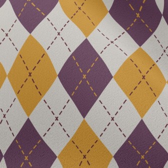 Purple And Yellow Rhombus Chiffon