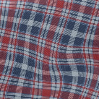 Elegant Red And Blue Small Pla Twill