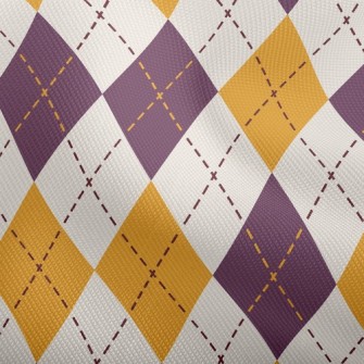 Purple And Yellow Rhombus Dobby