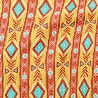 Cute Tribal Stripes Birdseye Piqué