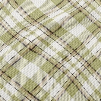 Green Plaid Cross Birdseye Piqué