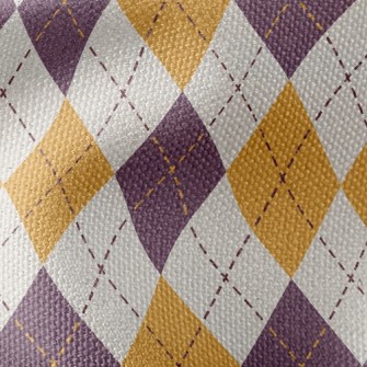 Purple And Yellow Rhombus Waterproof Canvas