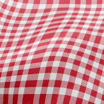 Red And White Plaid Performance Linen