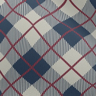 Blue Scotch Plaid Chiffon