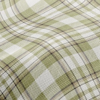 Green Plaid Cross Performance Linen