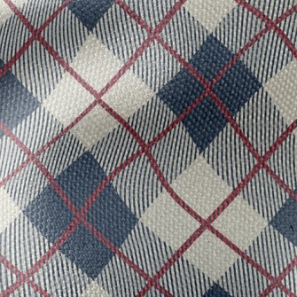 Blue Scotch Plaid Waterproof Canvas