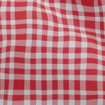Red And White Plaid Chiffon