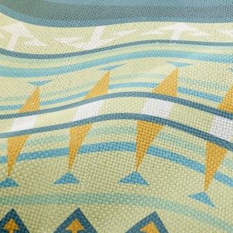 Geometric Arrow Pattern Performance Linen