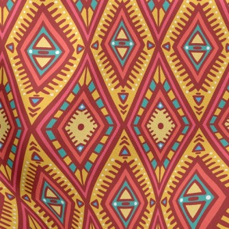 Cute Orange Doodle Stretch Ponte