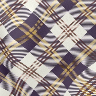 Elegant Purple Plaid Stretch Ponte