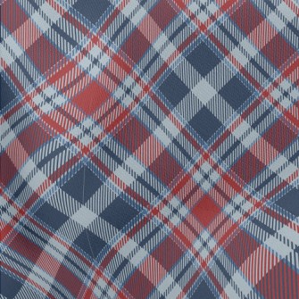 Elegant Red And Blue Small Pla Stretch Ponte