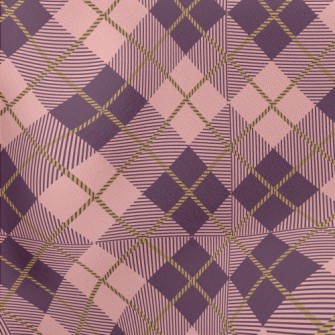 Pink And Purple Plaid Stretch Ponte