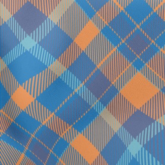 Ocean Blue Check Stretch Ponte
