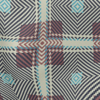 Coffee Woven Grid Stretch Ponte