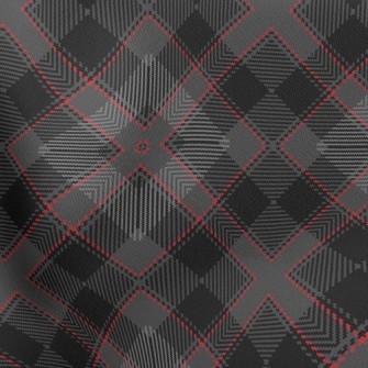 Black Woven Plaid Stretch Ponte