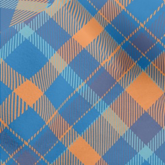 Ocean Blue Check Micro Fleece