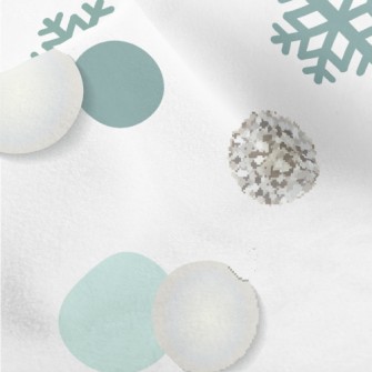 Bright Snowflake Dots Micro Fleece