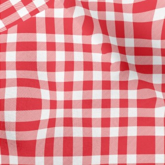 Red And White Plaid Micro Fleece