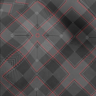 Black Woven Plaid Micro Fleece