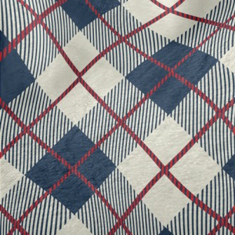 Blue Scotch Plaid Minky