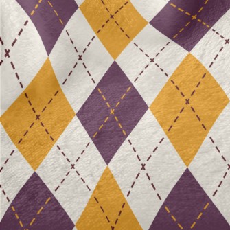 Purple And Yellow Rhombus Minky