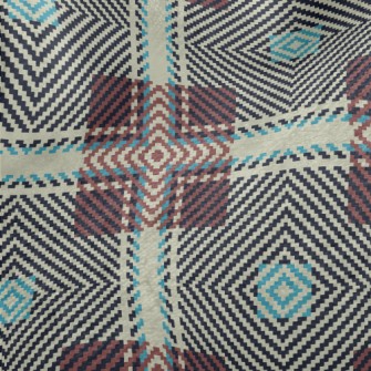 Coffee Woven Grid Minky